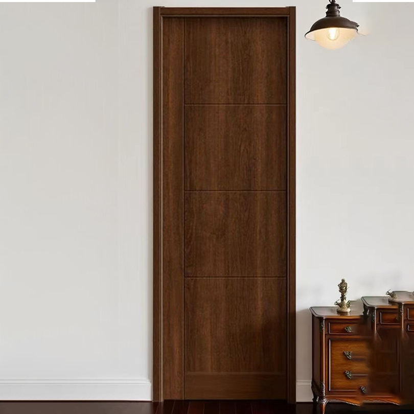 Modern Composite Material WPC Door White Painted Interior Door Convenient Installation Waterproof for Bathroom Bedroom Manual