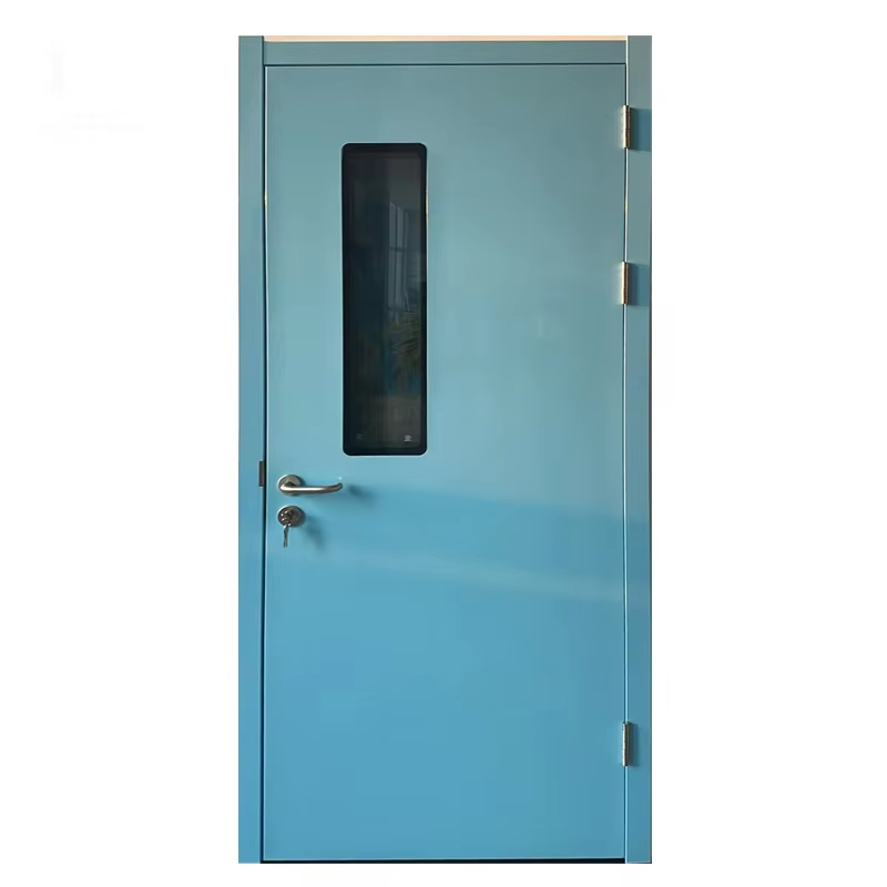 China Supplier Steel Door for Hospital Medical Cleanroom Door Door With European Stander Lock for Medical
