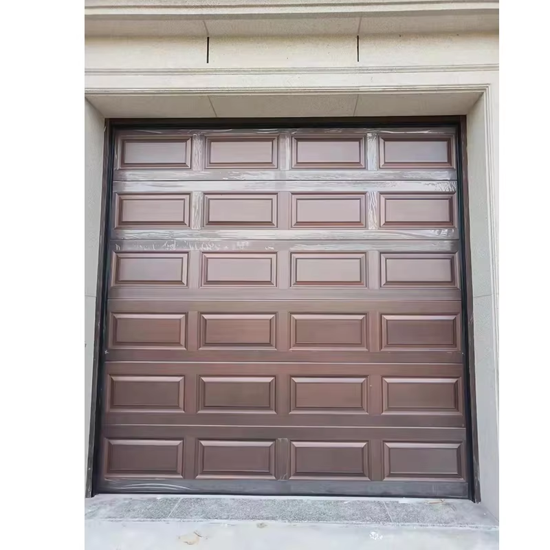 High Security Waterproof Insulated Steel Alloy Panel Automatic Remote Control Garage Doors For Residence